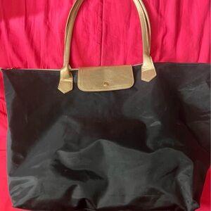 Victoria's Secret Black and Gold Tote Bag